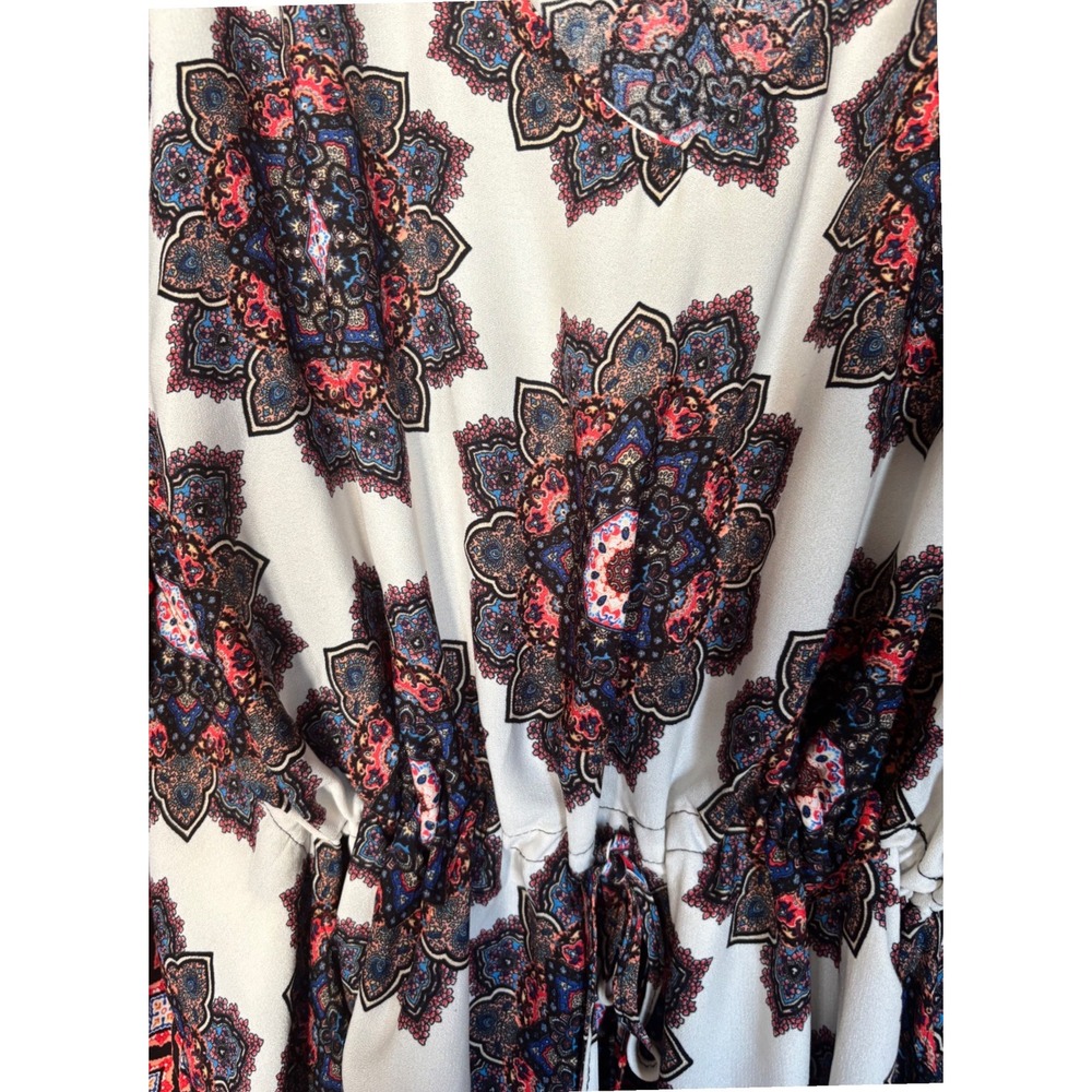 Bebop Boho Dress‎ L Mixed Print Kimono Sleeve Festival Vacation Aesthetic - Picture 3 of 6